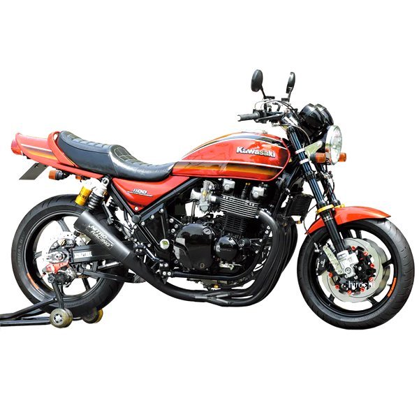 ナイトロレーシング 4in1機械曲げ スチール メガホンEXマフラー カットオイルパン付き ゼファー1100 EX-08FMBM HD店