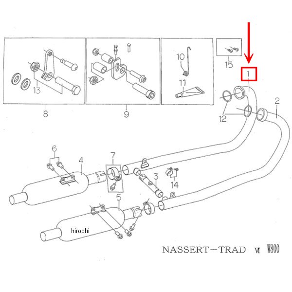 ビート BEET エキゾーストパイプ ステンレス NO.1 W800 8008-KA9-01 HD店