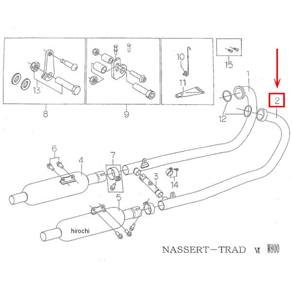 ビート BEET エキゾーストパイプ ステンレス NO.2 W800 8008-KA9-02 HD店