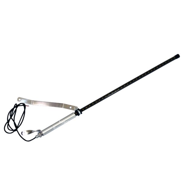 【メーカー在庫あり】 マッドマックス MAD MAX オートバイ用 旗棒黒 LED 赤 発光 フラッグポール 750mm MM50-0468-02R HD店