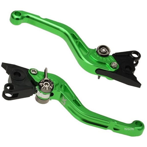 【メーカー在庫あり】 ユーカナヤ U-KANAYA アルミビレットショートレバーセット スタンダードタイプ Ninja ZX-4R SE、ZX-4RR 緑 KA082-011-0207 HD店