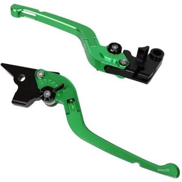 【メーカー在庫あり】 ユーカナヤ U-KANAYA アルミビレットレバーセット Rタイプ可倒式 23年以降 Ninja ZX-4R SE、ZX-4RR マットグリーン KA082-011-0717 HD店