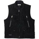 0523 カドヤ KADOYA 秋冬モデル ライダースダウンベスト スウェードブラック Mサイズ 0523-0 HD店