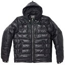 1653 カドヤ KADOYA 秋冬モデル フーデッドレザーダウンジャケット 黒 3Lサイズ 1653-1 HD店