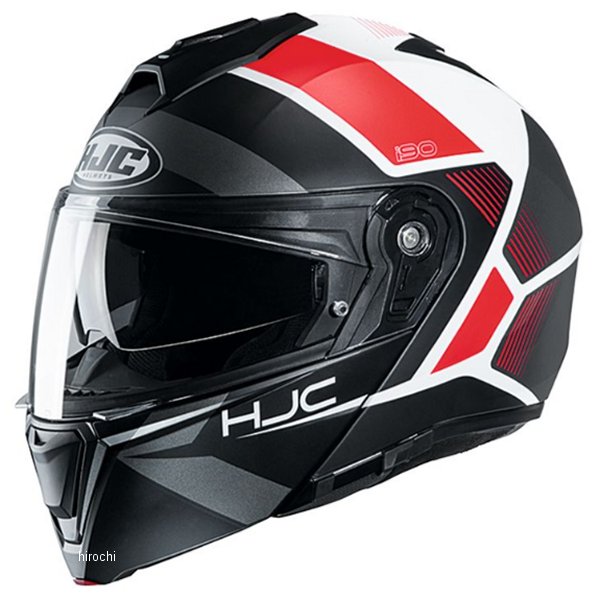 HJH190 エイチジェイシー HJC システムヘルメット i90 ホレン 黒/赤 Lサイズ HJH190RE01L HD店