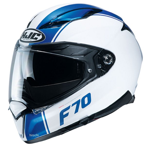 HJH194 エイチジェイシー HJC フルフェイスヘルメット F70 マーゴ 白/青 Sサイズ HJH194WH01S HD店