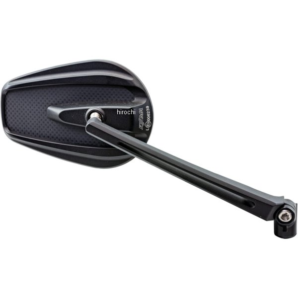 【メーカー在庫あり】 キジマ ミラー TECH11 オーバルエッジ ミラーマウント ロング ブラック/カーボン..