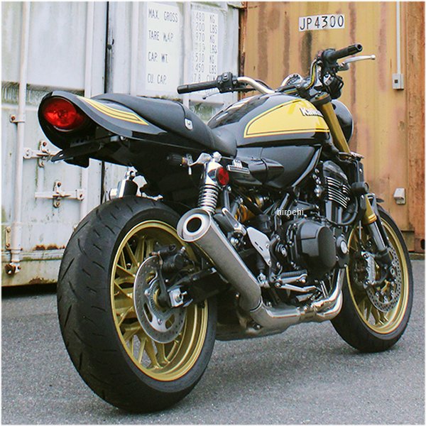 ドレミコレクション スリップオン式メガホンマフラー Z900RSカワサキ Z900RSカワサキ Z900RS cafeカワサキ Z900RS SE後部サイレンサー部分を差し替えるだけの簡単作業で交換可能。ステンレス バフ仕上バッフル コーン型90db 車検非対応35211楽天 HD店