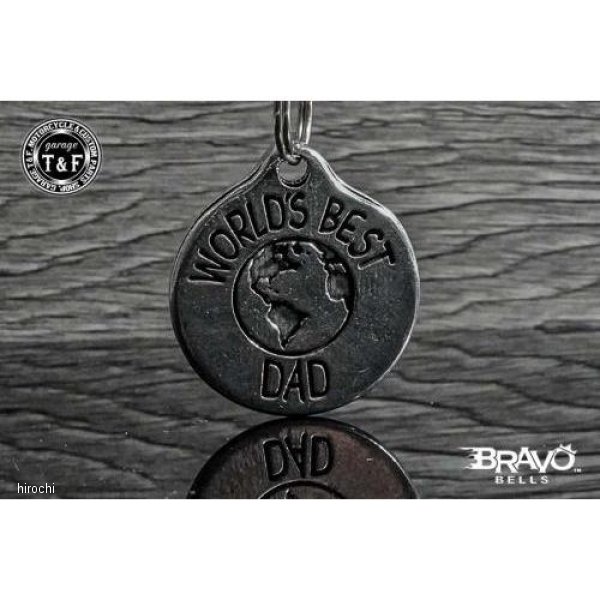 ガレージT＆F Bravo Bells(ブラボーベル) World's Best DAD Keychain(世界一のお父さんキーホルダー) BBK-12 HD店