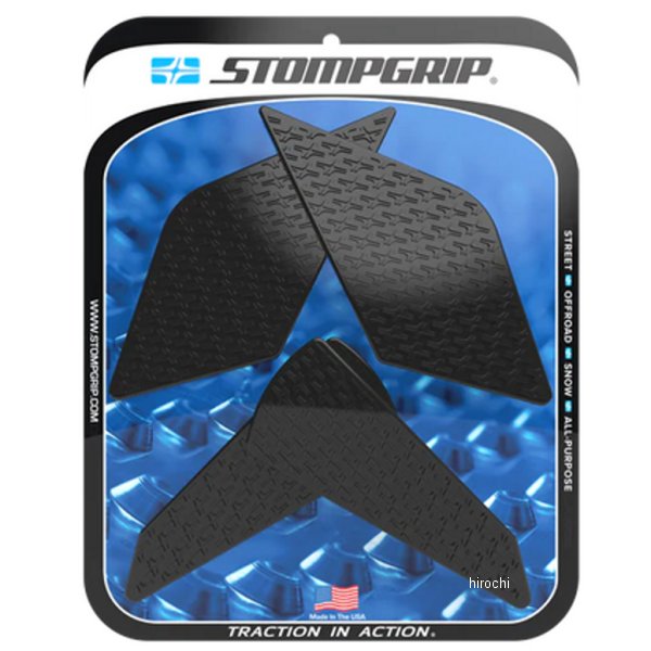 ストンプグリップ STOMPGRIP トラクションパッドタンクキット ICON 23年 Ninja ZX-4RR、Ninja ZX-4R SE 黒 55-14-0204B HD店