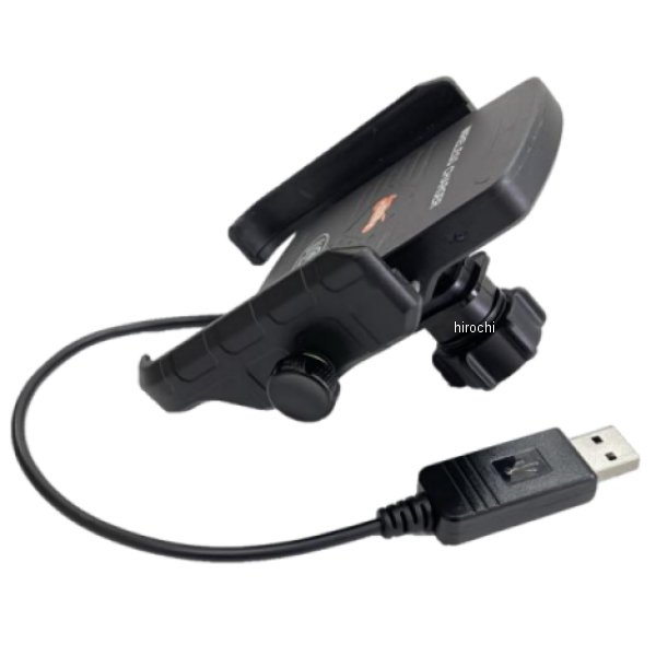 モトプランニング USBワンタッチ接続+振動軽減付きワイヤレススマホホルダー 341-002-001 HD店