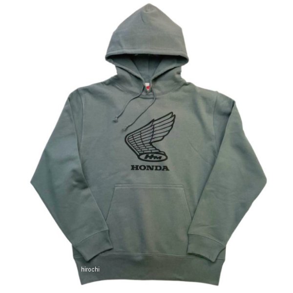 2023年秋冬モデル ホンダ レトロウイングマークパーカ Sグリーン Lサイズ 2302HD02-58 HD店