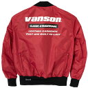 バンソン VANSON 2024年春夏モデル ナイロンMA-1ジャケットサイズ:Lカラー:レッド素材:ナイロン、PUコーティング標準装備プロテクター:肩・肘・背・胸【仕様説明】肩・肘・脊椎・胸部にソフトプロテクター標準装備。生地裏面をPUコーティング加工(防風撥水機能)着脱インナー無し/裏地メッシュ。袖・背面にファスナー開閉式のベンチレーションを装備。左腕上部にポケット&引手リボン付き。プリントモデル。SVS2403S楽天 HD店