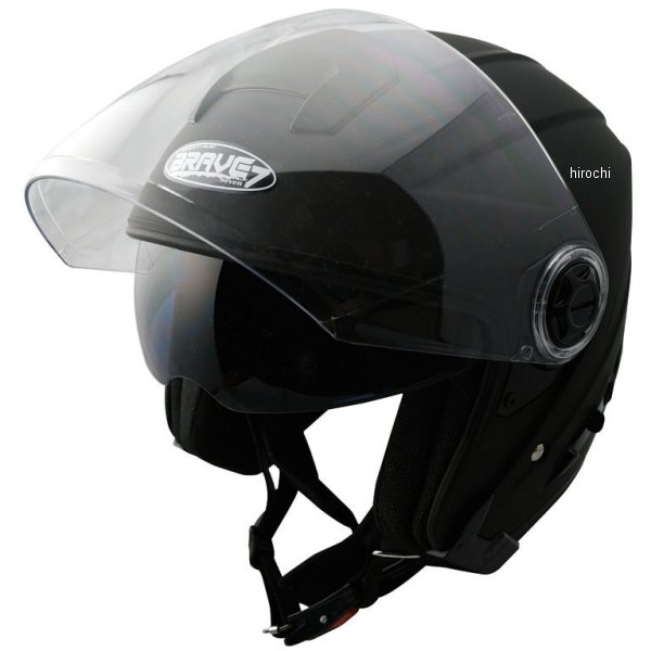 【メーカー在庫あり】 TNK工業 ジェットヘルメット BV-7 インナーシールド付き マットブラック XLサイズ(60-62未満） 4984679512650 HD店