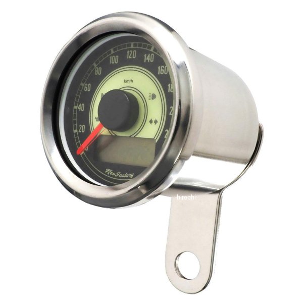 【メーカー在庫あり】 NEO FACTORY ネオファクトリー 48mm レトロフェイス インジケーター付きスピードメーター 031296 HD店