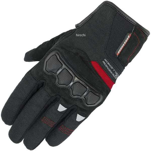 【メーカー在庫あり】 ラフ&ロード 春夏モデル ナックルガードグローブ 黒/赤 LLサイズ RR8030BK/RD4 HD店