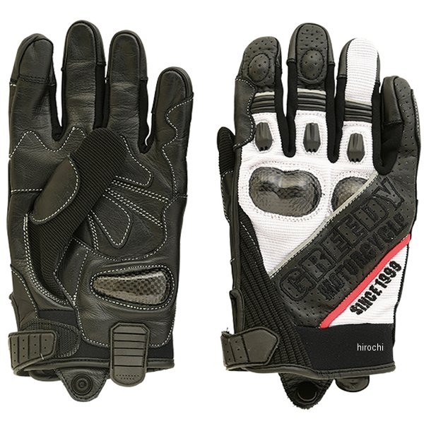 Gloves - GSG-051 グリーディー GREEDY 春夏モデル ショートライディングメッシュグローブ 白 Lサイズ GRGSG051WHL HD店
