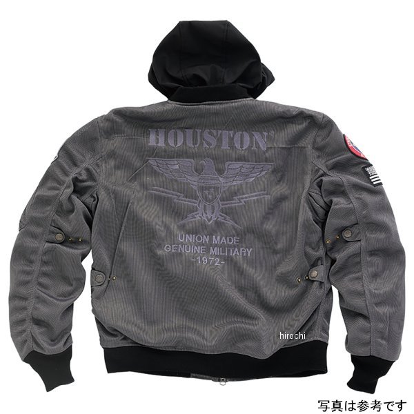 HTVA-2321S ヒューストン HOUSTON 春夏モデル メッシュジャケット MA-1 BLACK KNIG...