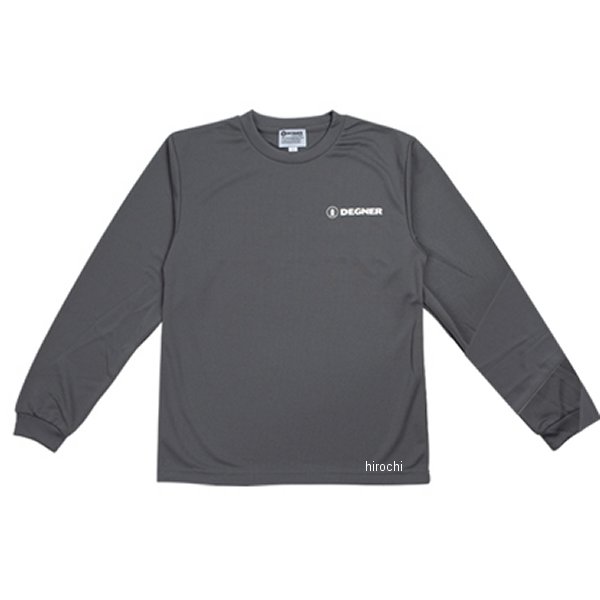 デグナー DEGNER 2024年春夏モデル ドライ長袖Tシャツ ダークグレー/白 Sサイズ 23...