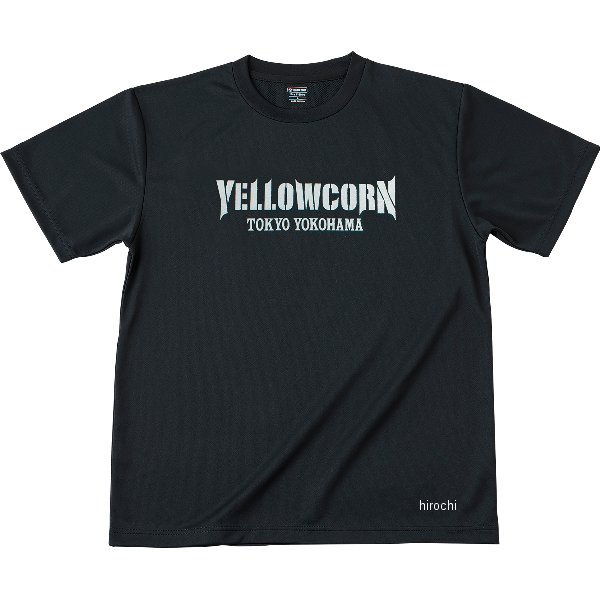 【即納】 イエローコーン YeLLOW CORN 2024年春夏モデル Tシャツ 黒/シルバー Lサイズ YT-021 HD店