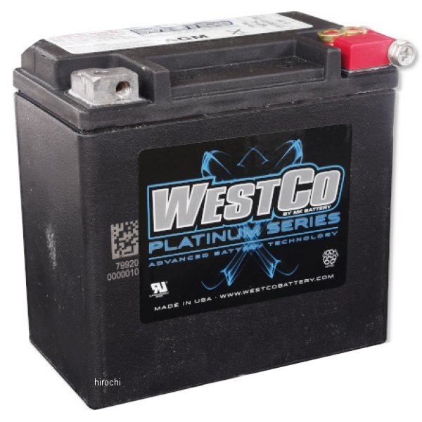 【メーカー在庫あり】 ガッツクローム WESTCOバッテリー 04年以降 XL WCP14L 9800-4060 HD店