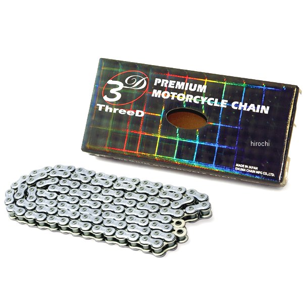 EKチェーン 江沼チェーン ThreeD 520R 122L カシメジョイント シルバー 4571291791367 HD店