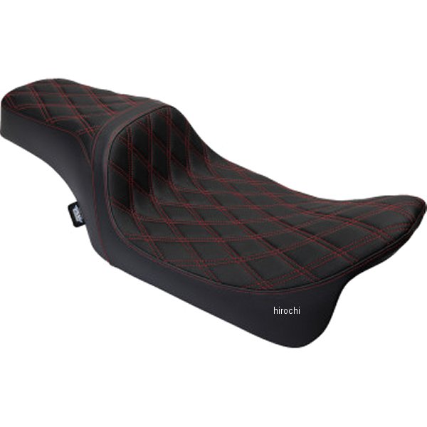 【USA在庫あり】 DRAG シート PREDATOR 1UP ダブルダイヤモンド 08年-22年 FLHR 黒/レッドステッチ 0801-1491 HD店