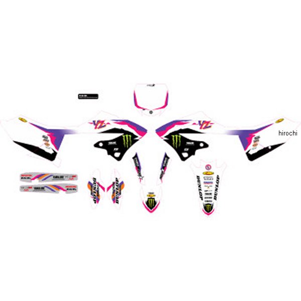 【USA在庫あり】 D'cor Visuals グラフィックキット モンスターエナジー YZ RETRO 22年-24年 YZ125、YZ250 4302-7221 HD店
