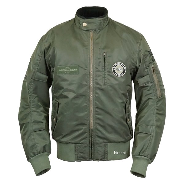 ラフ&ロード 秋冬モデル ライディングジャケット MA-1R FP セージグリーン 4XLサイズ RR7694SG8 HD店