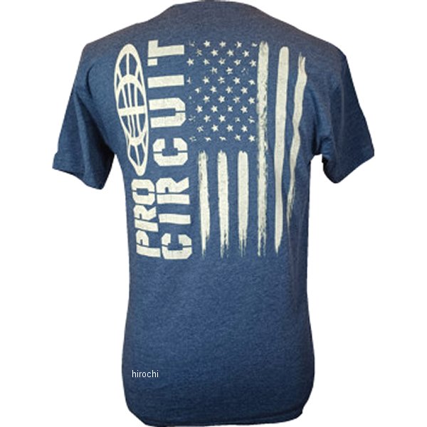 【USA在庫あり】 プロサーキット PRO CIRCUIT Tシャツ LOGO FLAG ヘザーネイビー X...