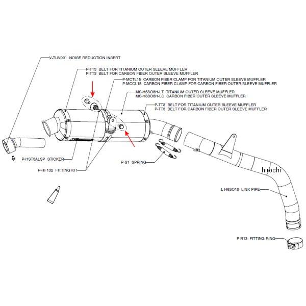 401 cc 〜750 cc  - アクラポビッチ AKRAPOVIC フィッティングキット 05年-06年 CBR600RR P-HF132 HD店