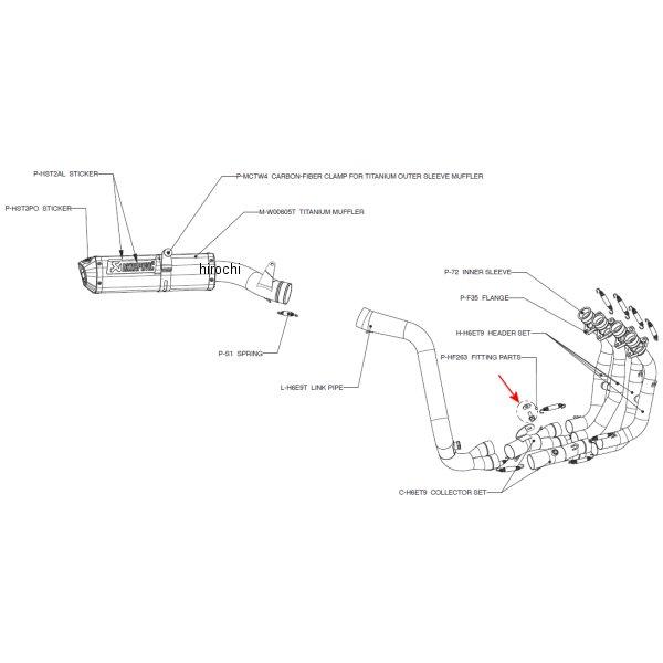 401 cc 〜750 cc  - アクラポビッチ AKRAPOVIC フィッティングキット 07年-09年 CBR600RR P-HF263 HD店