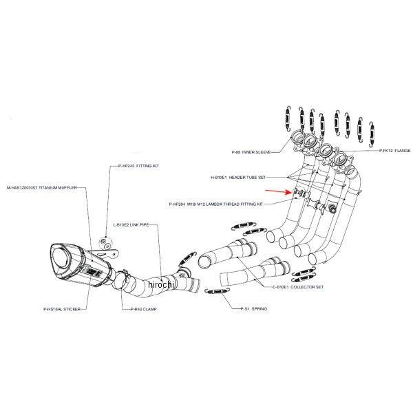 アクラポビッチ AKRAPOVIC フィッティングキット BMW S1000RR P-HF284 HD店