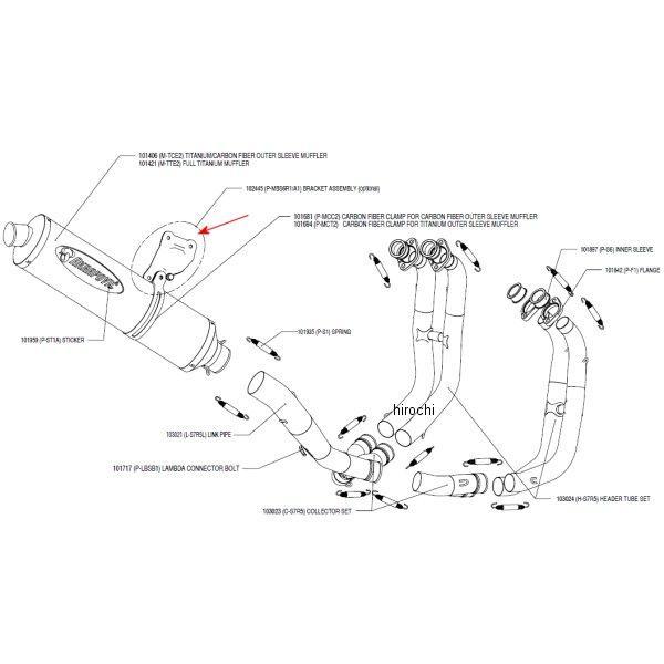 アクラポビッチ AKRAPOVIC サイレンサーステー レーシング/エボリューションライン 04年 GSX-R750、GSX-R600 カーボン P-MBS6R1/A1 HD店