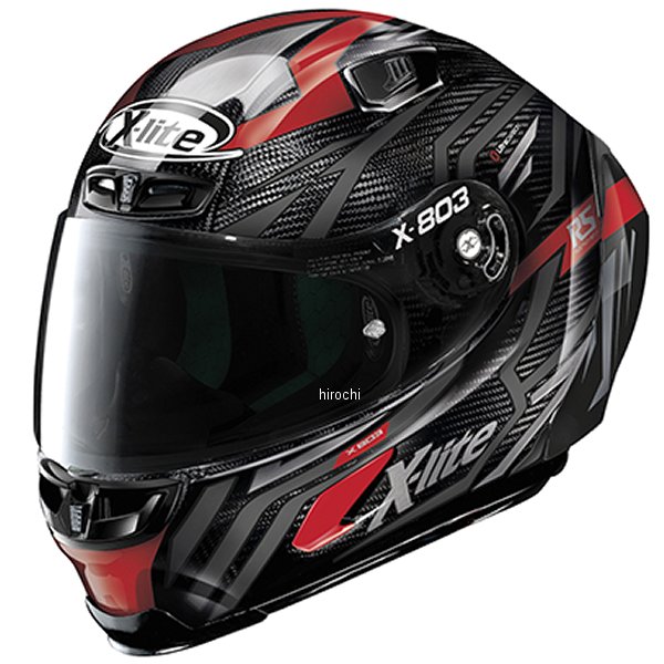 【メーカー在庫あり】 ノーラン NOLAN フルフェイスヘルメット X-803RS Ultra Carbon DECEPTION 赤/76 Mサイズ 32950 HD店