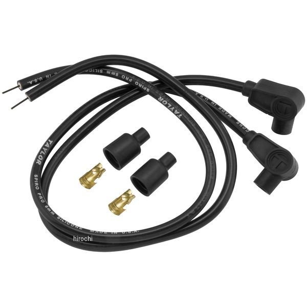 【USA在庫あり】 Sumax 8mm プラグコード 汎用 90° 24インチ(610mm) 黒 DS-242030 HD店