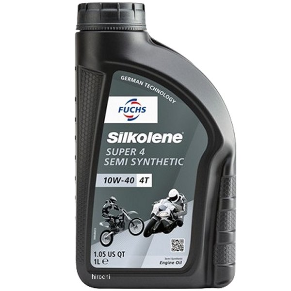 シルコリン SILKOLENE 4st エンジンオイル SUPER 4 10W-40 1リットル SIL602012241 HD店