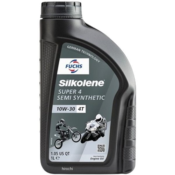 シルコリン SILKOLENE 4st エンジンオイル SUPER 4 10W-30 XP 1リットル SIL602014696 HD店