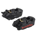ブレンボ brembo M-4 ラジアル モノブロック 4P キャリパー 左右セット φ34 ブラックアルマイト レッドロゴ 220.A397.50 HD店