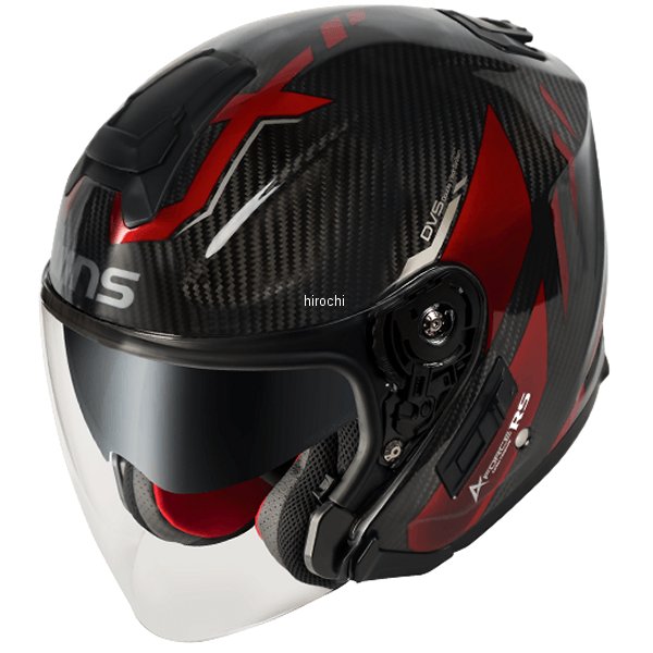  ウインズ WINS ジェットヘルメット A-FORCE RS JET FLASH type C カーボン/アイアンレッド XXSサイズ 4560385770647 HD店
