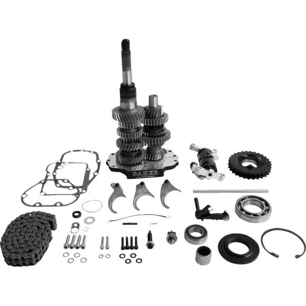  ベーカー Baker Drivetrain ダイレクトドライブ6速ギアセット95年-97年 ハーレー FLHT 黒 1103-0052 HD店