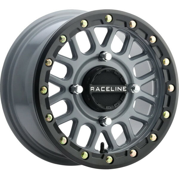 【USA在庫あり】 Raceline Wheels Podium Beadlock ホイール 15x6 - 4/156 - 5+1 (+40 mm) グレー/黒 0230-1489 HD店