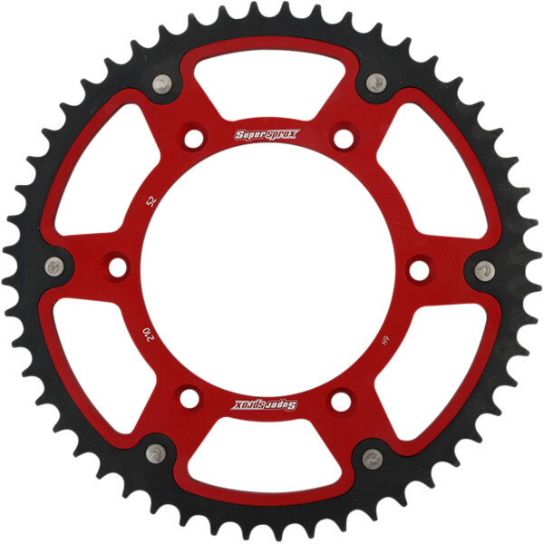 【USA在庫あり】 SUPERSPROX ステルス リア スプロケット 520/52T 09年 CRF230M 赤/黒 1210-1978 HD店
