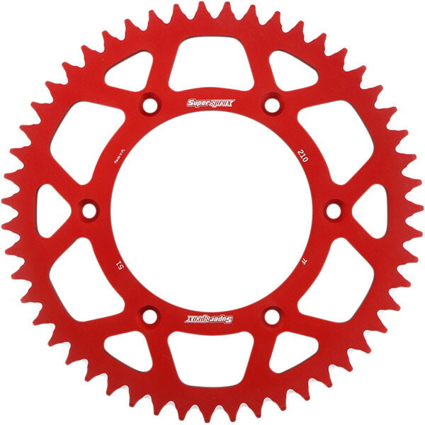 【USA在庫あり】 SUPERSPROX アルミリアスプロケット 520/51T 09年 CRF230M 赤 1211-1926 HD店