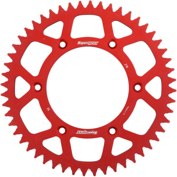 【USA在庫あり】 SUPERSPROX アルミリアスプロケット 520/52T 09年 CRF230M 赤 1211-1927 HD店