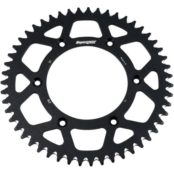 【USA在庫あり】 SUPERSPROX アルミリアスプロケット 520/51T 09年 CRF230M 黒 1211-1929 HD店