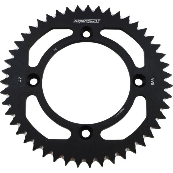 【USA在庫あり】 SUPERSPROX アルミリアスプロケット 420/47T 03年-16年 RM85L 黒 1211-1961 HD店