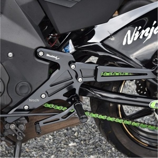 ウッドストック WOODSTOCK バックステップキット タンデム仕様 14年-17年 Ninja400 黒 WBS-K33-TB HD店