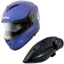 【メーカー在庫あり】 HK-171+i コミネ KOMINE フルフェイスヘルメット&モーターサイクルインターカム マットメタルブルー Mサイズ HK-171 ...