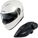【メーカー在庫あり】 HK-171+i コミネ KOMINE フルフェイスヘルメット&モーターサイクルインターカム パールホワイト Lサイズ HK-171 + ...